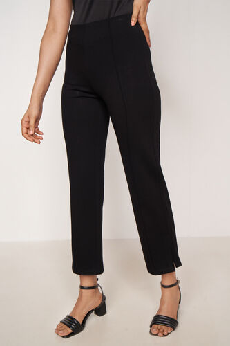 Black Formal Straight Bottom, Black, image 4